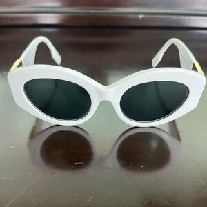 Used Burberry white womens sunglasses
